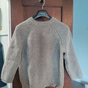 J. Crew Lambwool Gray Chunky Knit Sweater